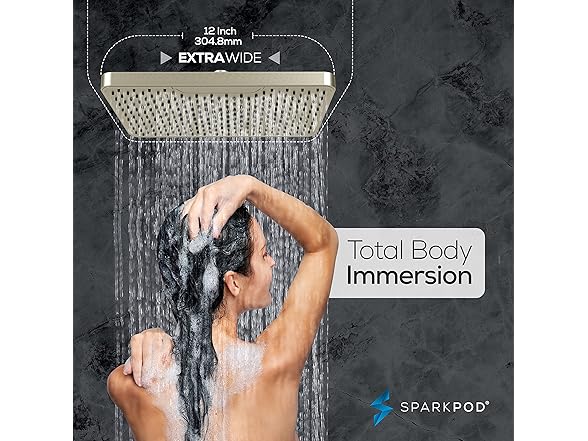 12" Rectangle Rain Shower Head