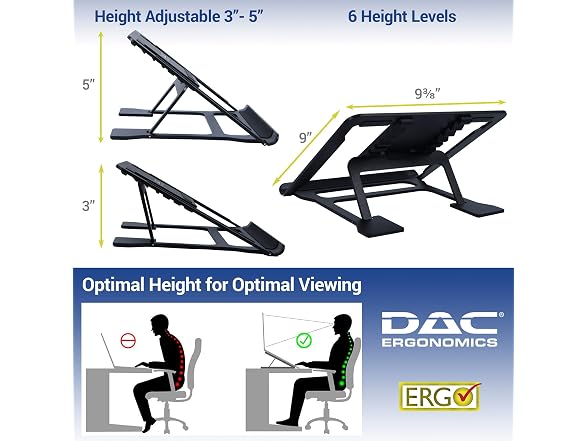Data Accessories Company DAC Portable Laptop Stand with