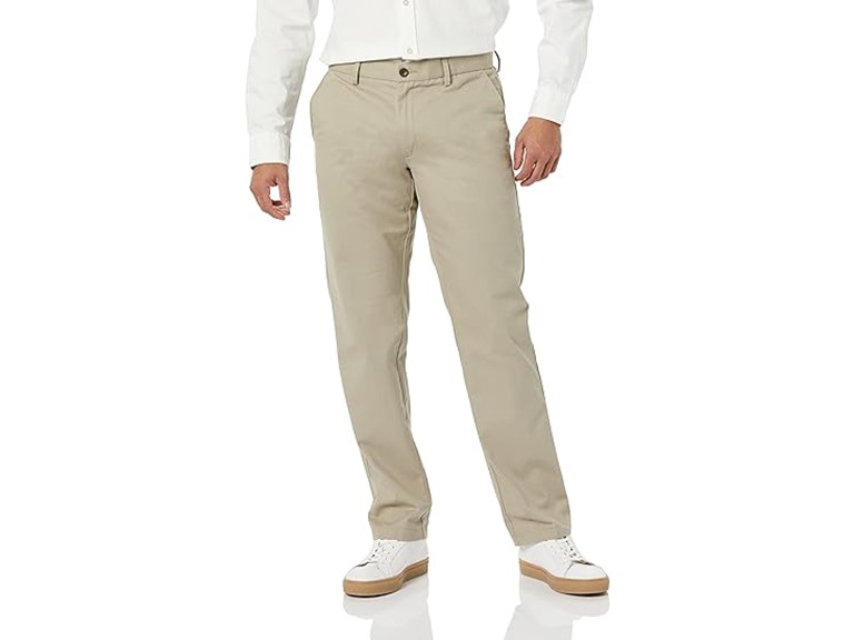 Amazon Essentials Men's Straight-Fit Wrinkle-Resistant Flat-Front Chino Pant, Khaki Brown, 30W x 29L