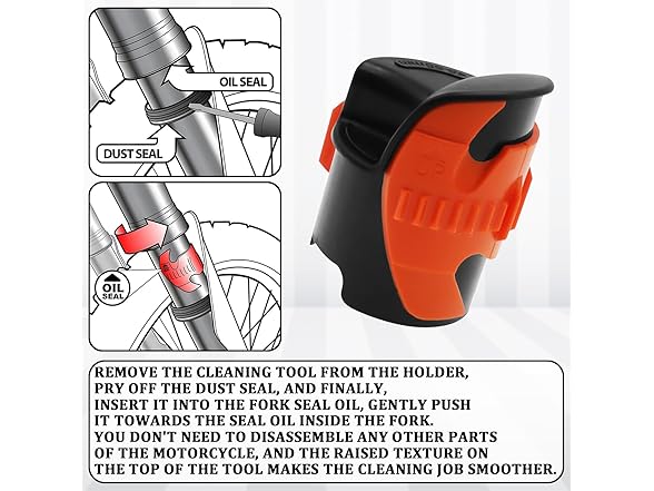 Fork Seal Cleaner Tool 2Pcs Orange