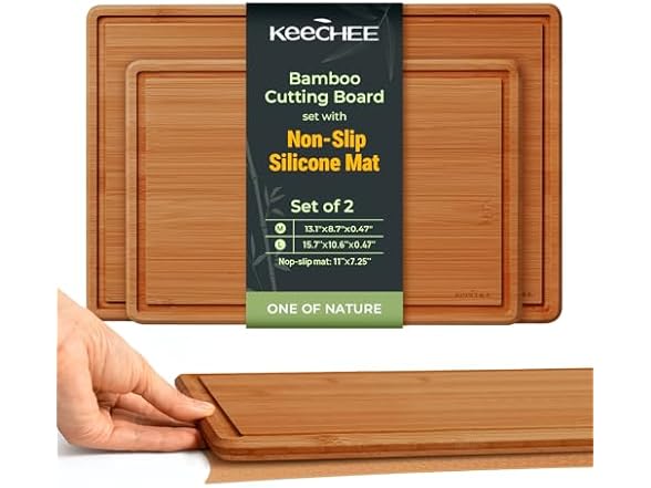 2Pcs Bamboo Cutting Board