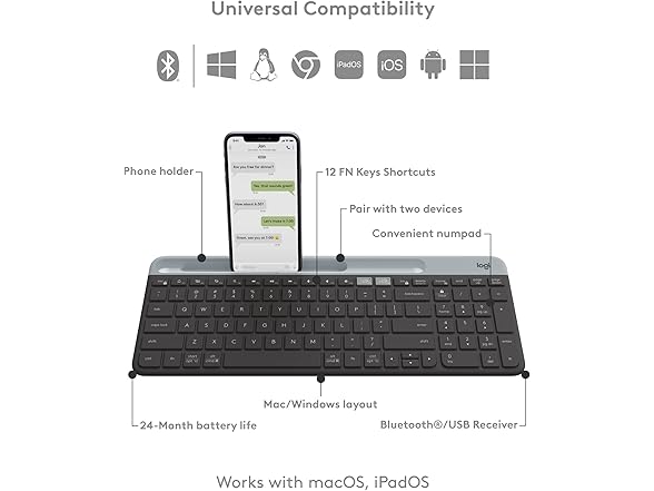 Logitech K585 Multi-Device Slim Wireless Keyboard