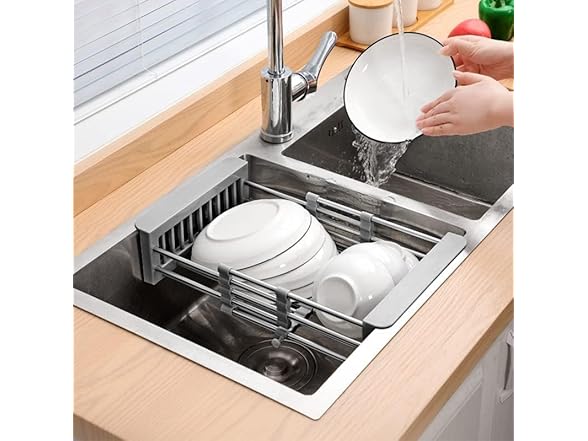 Expandable Over Sink Dish Drying Rack