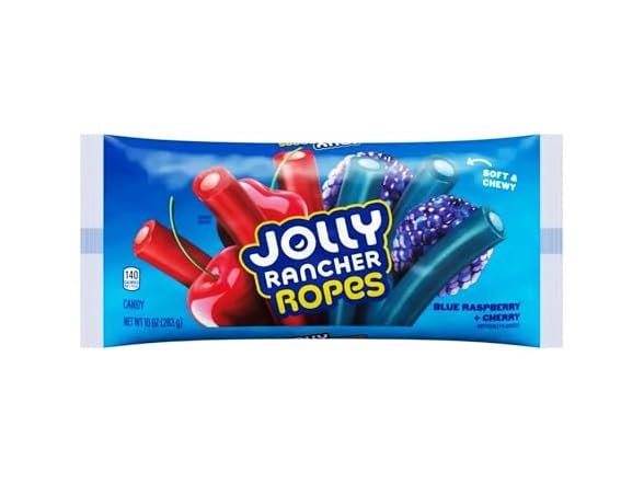 (6-Pack) Jolly Rancher Ropes Blue Raspberry/Cherry