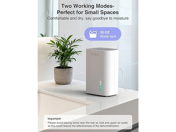 CLEVAST Small Dehumidifier for Home