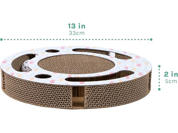 Kitty City Fish Corrugate Cat Scratcher with Ball Track Toy