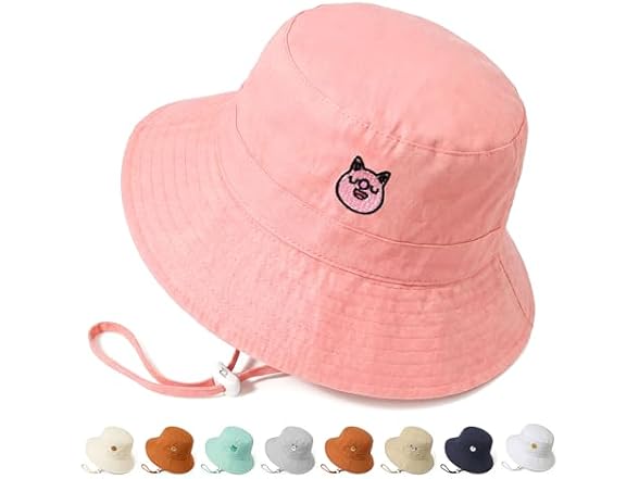 RIVBOS Toddler Sun Hat UPF 50+ Wide Brim