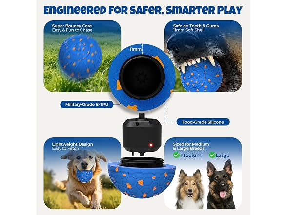 Fsitego Dog Balls: Interactive Dog Ball Auto Rolling