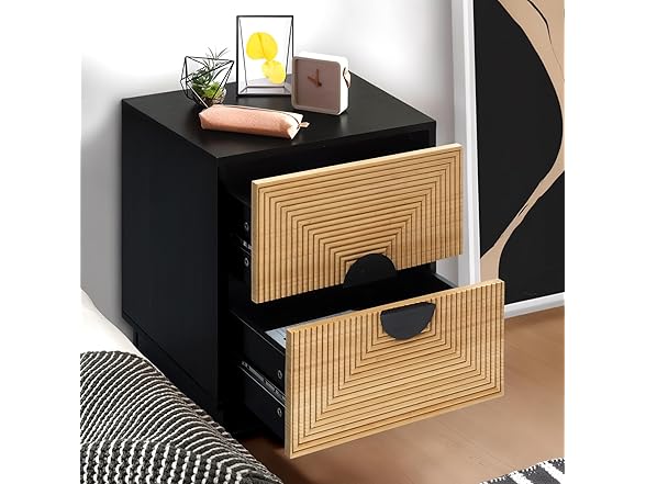 LuxenHome 2-Drawer Night Stand