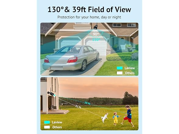 La View B9 Outdoor Security Cameras 1080P 2PK Black