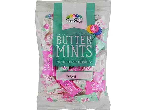 Baby Girl Butter Mints, 50-pcs