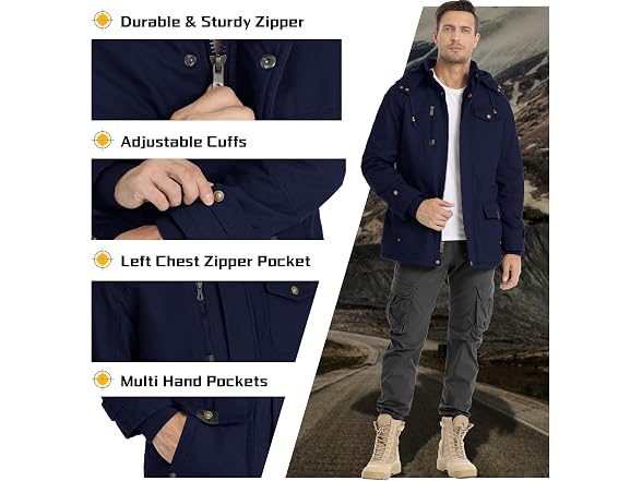 Chexpel Men (XXL) Military Coat