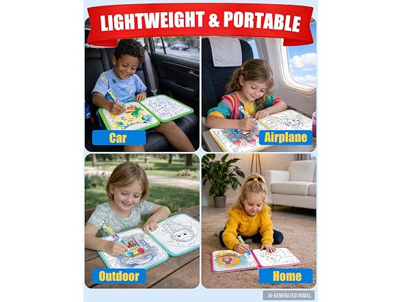 K'ONLE Reusable Water Painting Books