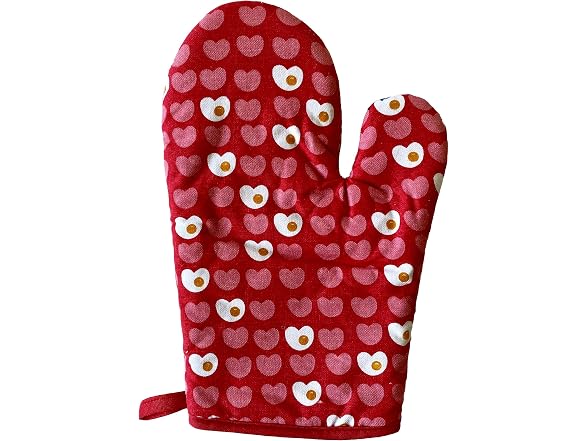 Funny Love Oven Mitt Made with Love and Fried Egg