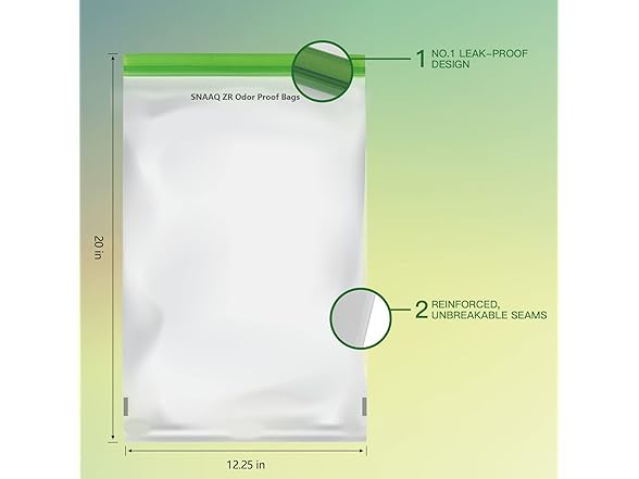 SNAAQ ZR Odor Proof Storage Bags