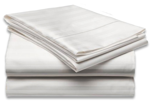 Dobby Stripe Microfiber Bed Sheet - Full - Gallery 2