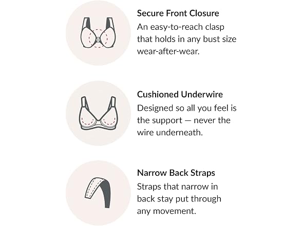 Glamorise Women (46F) Full Figure Lacey T-Back Bra