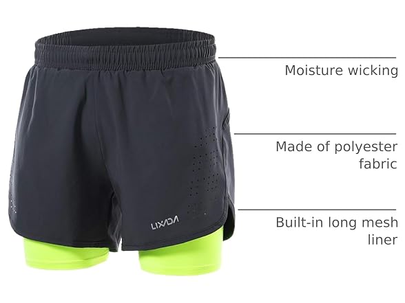 Lixada Breathable Active Shorts (S)