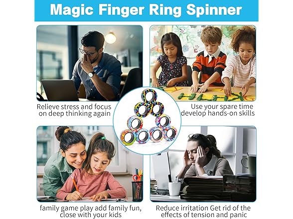 RURING Magnetic Rings Fidget Toys