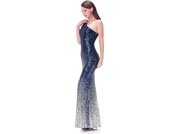 Angel-fashions Women (L) Asymmetric Ribbon Dress