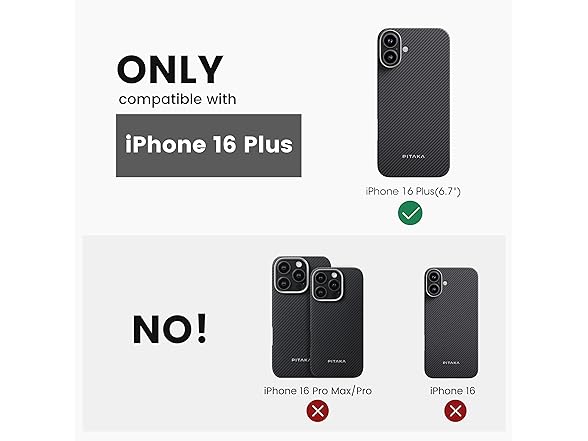 Pitaka Case for iPhone 16 Plus with Magsafe