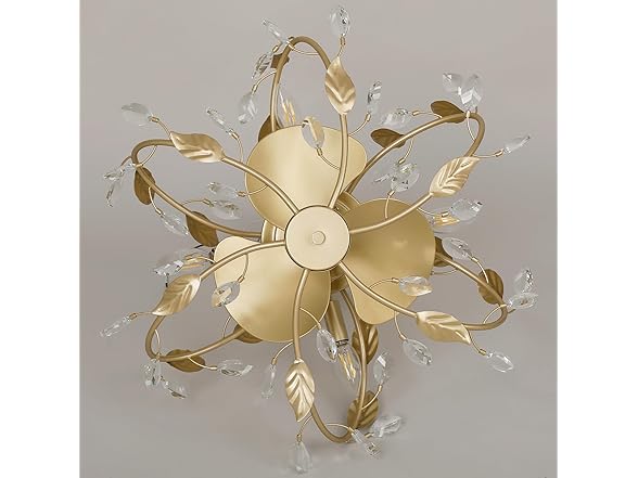 Parrot Uncle 24 Inch Gold Crystal Fandelier