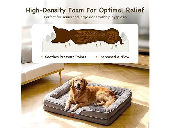 NAPWAYS Orthopedic XL Dog Bed Extra Large
