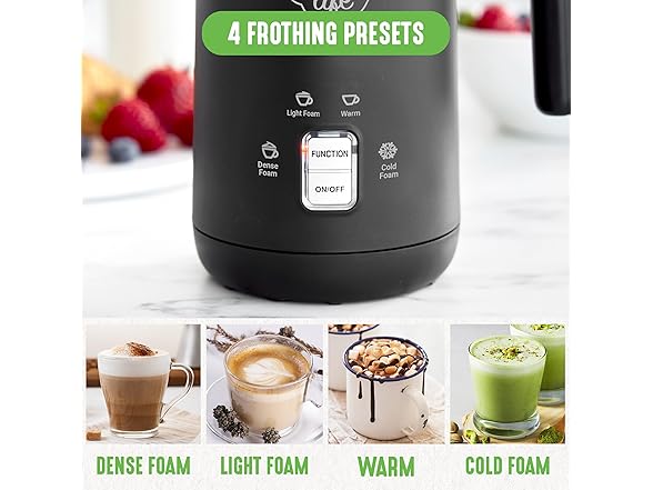 GreenLife Milk Frother 10oz Black