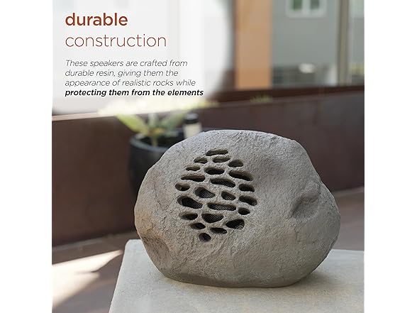 (PAIR) Alpine Corporation Solar Rock Speakers