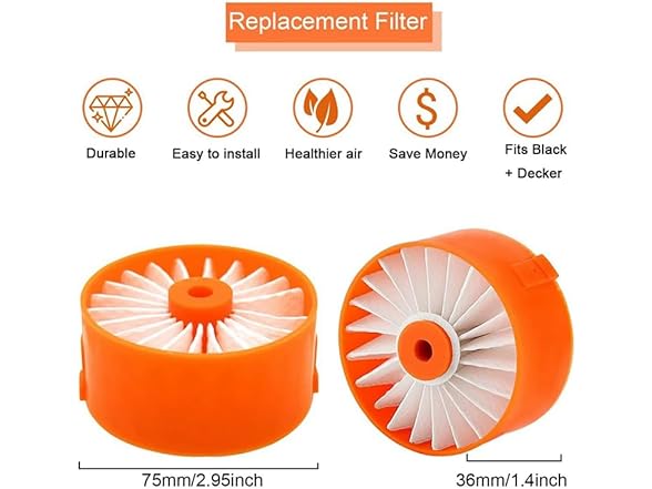 4 Pack Cordless Stick Vacuum Filter