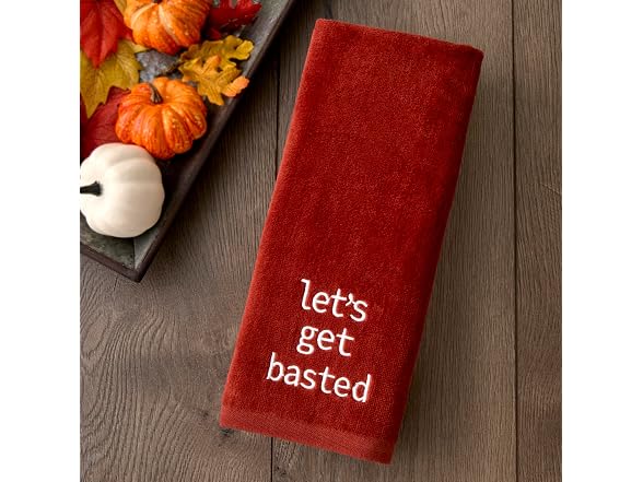 SKL Home Thanksgiving/Fall Let's Get Basted Hand Towel Set-2pc
