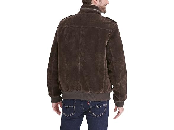 Levi's Men's (S) Men's Leather Sherpa Aviator Bomb