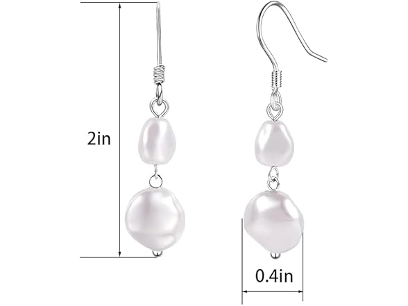 Tyluzem Trendy Pearl Drop Earrings 