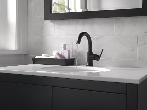 Delta Faucet Trinsic Matte Black Bathroom Faucet