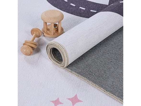 Superior 2'x3' Path Non-Slip Kids Playroom Rug