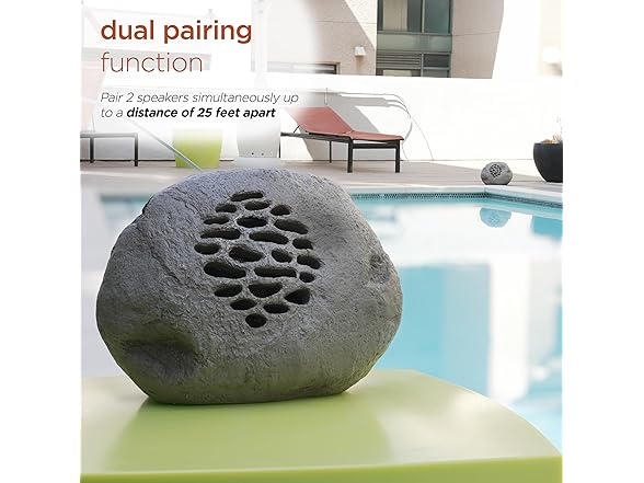 (PAIR) Alpine Corporation Solar Rock Speakers