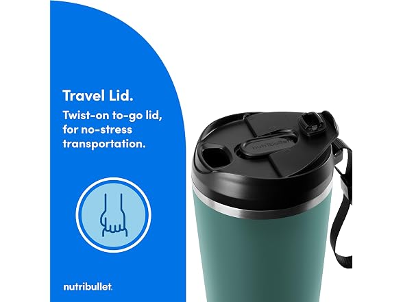 nutribullet Flip Portable Blender with Insulated Cup, Eucalyptus - Gallery 10