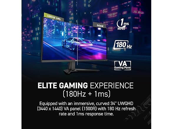 MSI 34" UWQHD Curved Monitor | MAG 346CQ