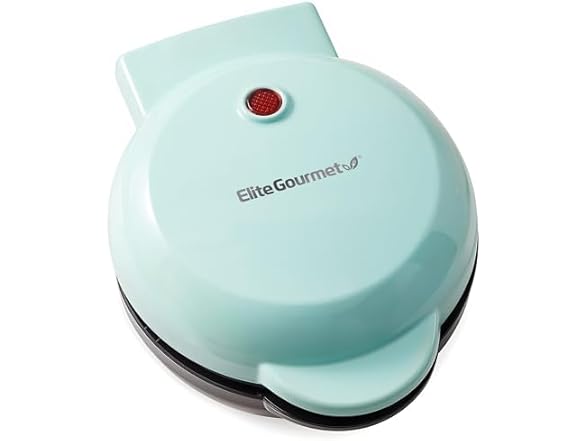 Elite Mini Waffle Maker Blue 5in