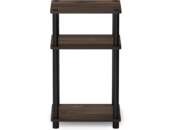 Furinno JUST Side Table 3-Tier Walnut
