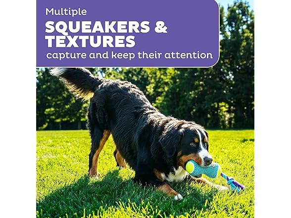 Outward Hound FlyFetch Rope Tug Dog Toy, Plush