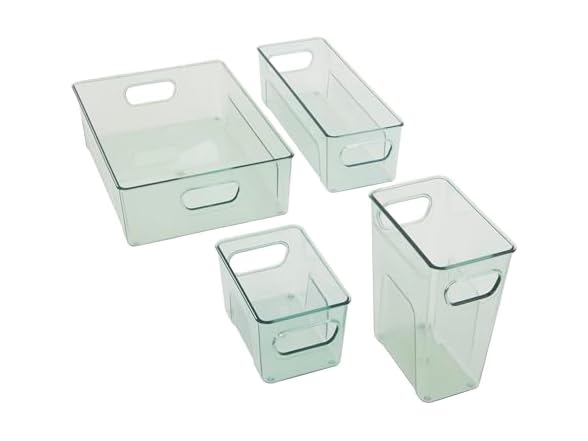 Copco Clear Storage Bin, Set of 4