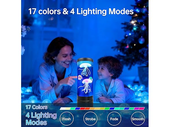 BravSco Jellyfish Lamp With Bluetooth Speaker