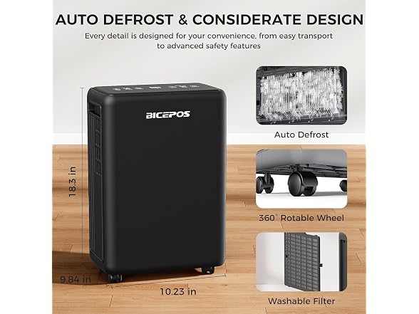 Bicepos 2000 Sq.Ft Dehumidifier