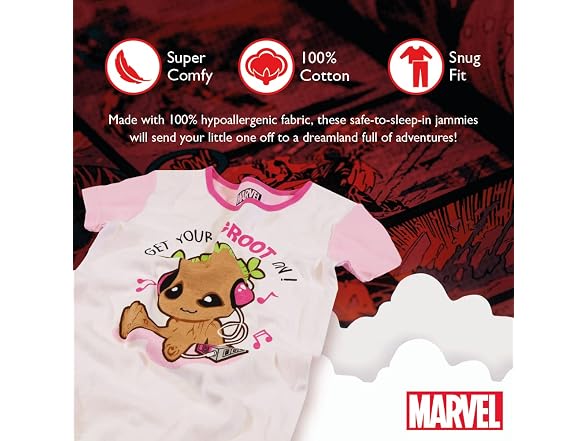 Marvel Men (10) 2-piece Snug-fit Cotton Pajama Set