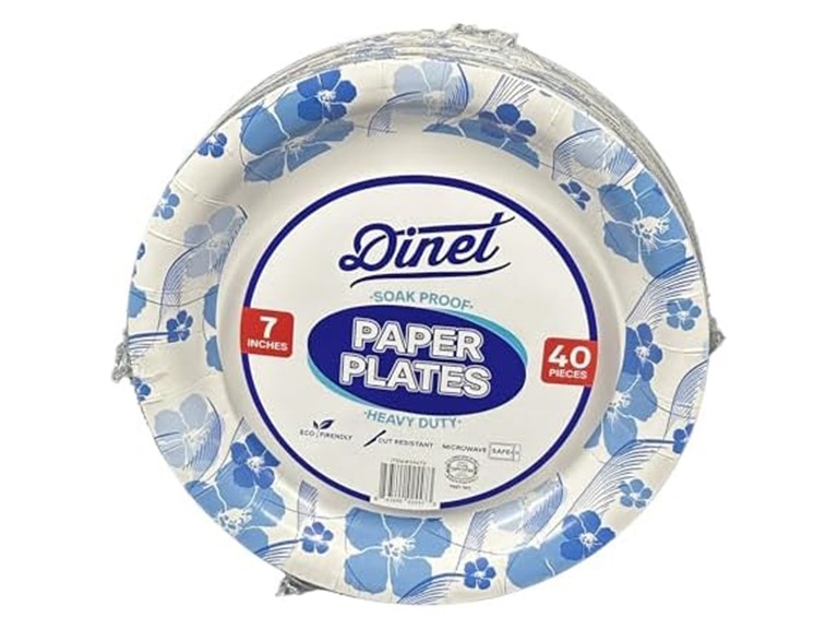 7" DINET Heavy Duty Paper Plate, 40