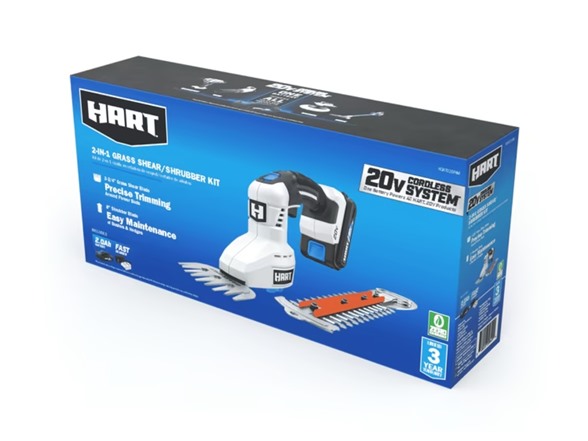 HART 20 Volt Shear/Shrubber Kit, (1) 2.0Ah Lithium-Ion Battery