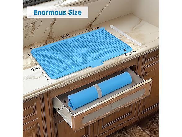 Dish Drying Mat Blue