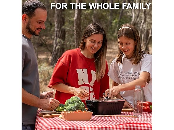 Zone Tech CT0008 12V Personal Roaster with Glass Lid Black