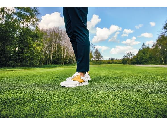 Ecco Men Casual Saddle Waterproof Golf Shoe